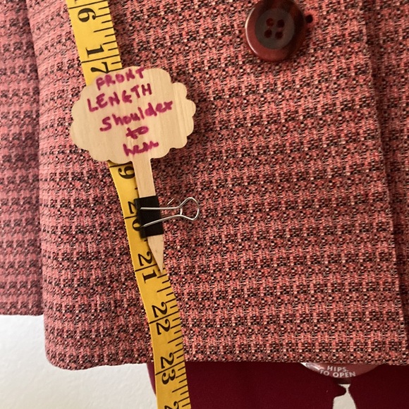 Le Suit Separates Size 12 lined blazer orange with black & cream specs. - Picture 4 of 11